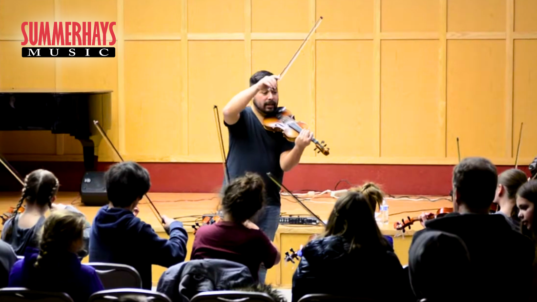 Chopping: Creating Percussive Rhythms on String Instruments with Your Bow