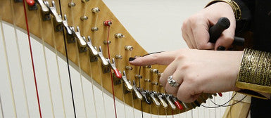 How to make a Harp String Knot Then Put the String on your Harp