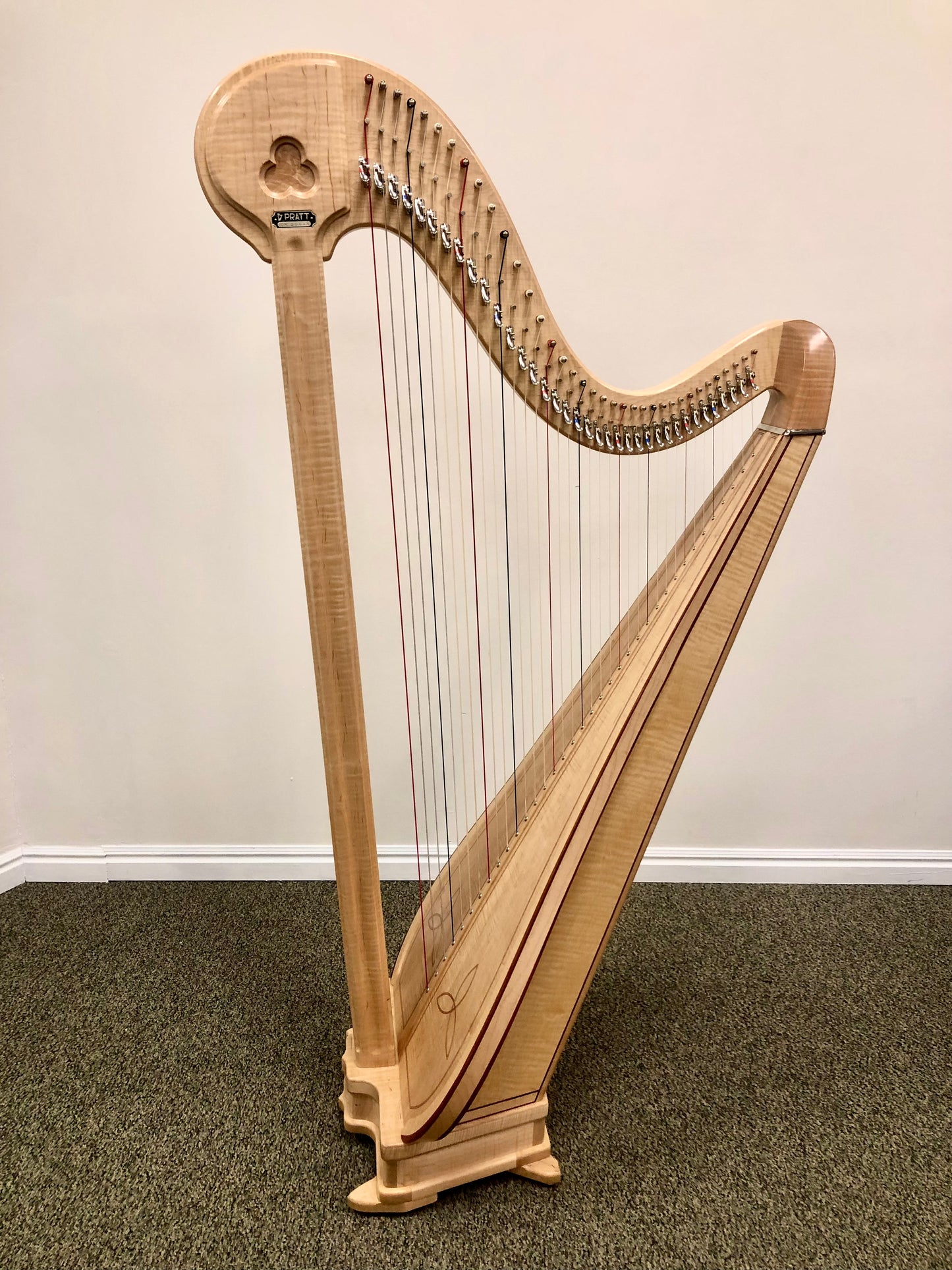 Pratt Chamber Harp, curly maple