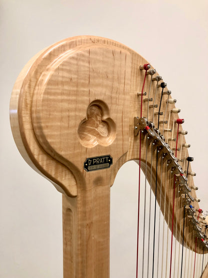 Pratt Chamber Harp, curly maple