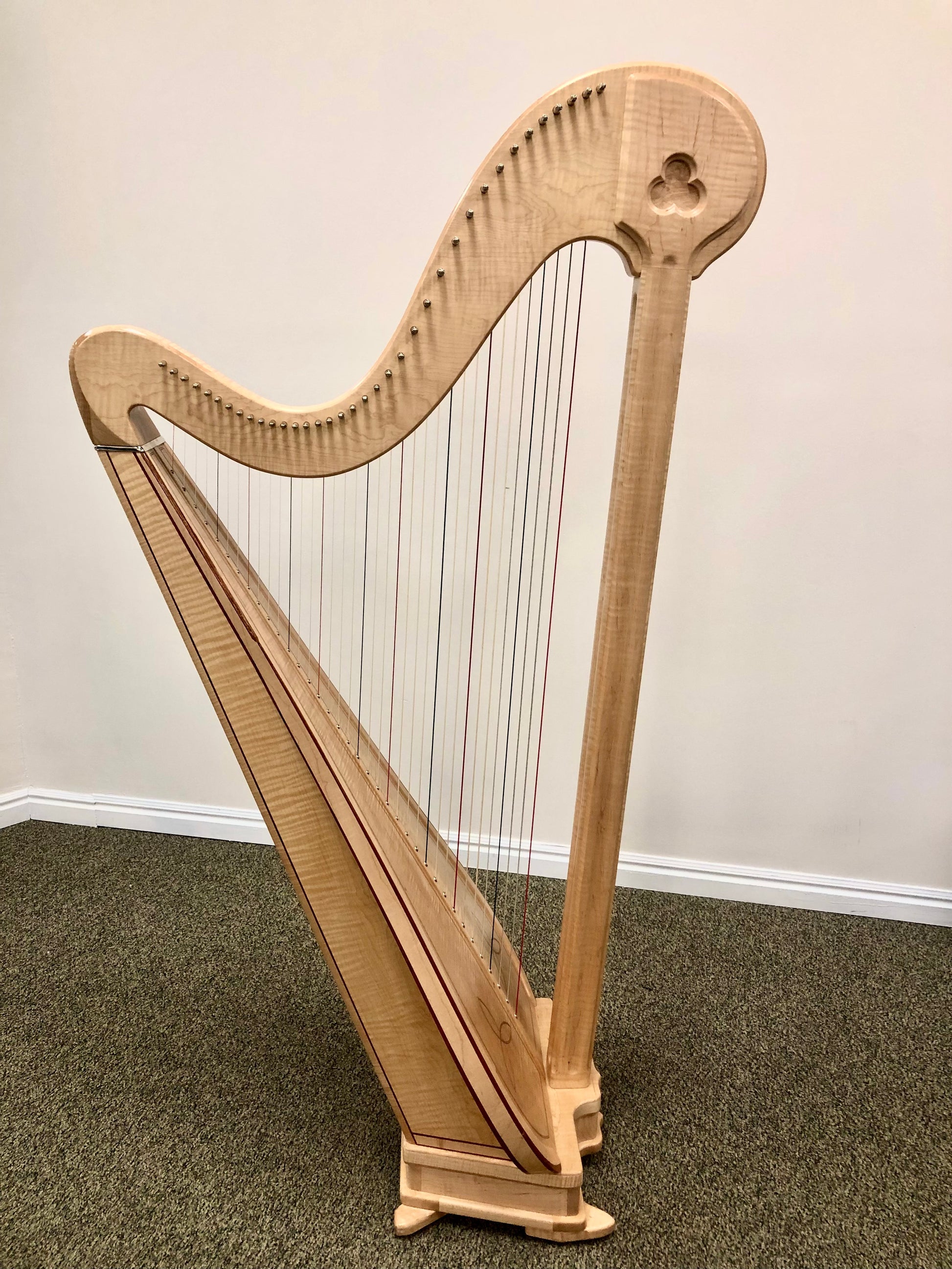 Pratt Chamber Harp, curly maple