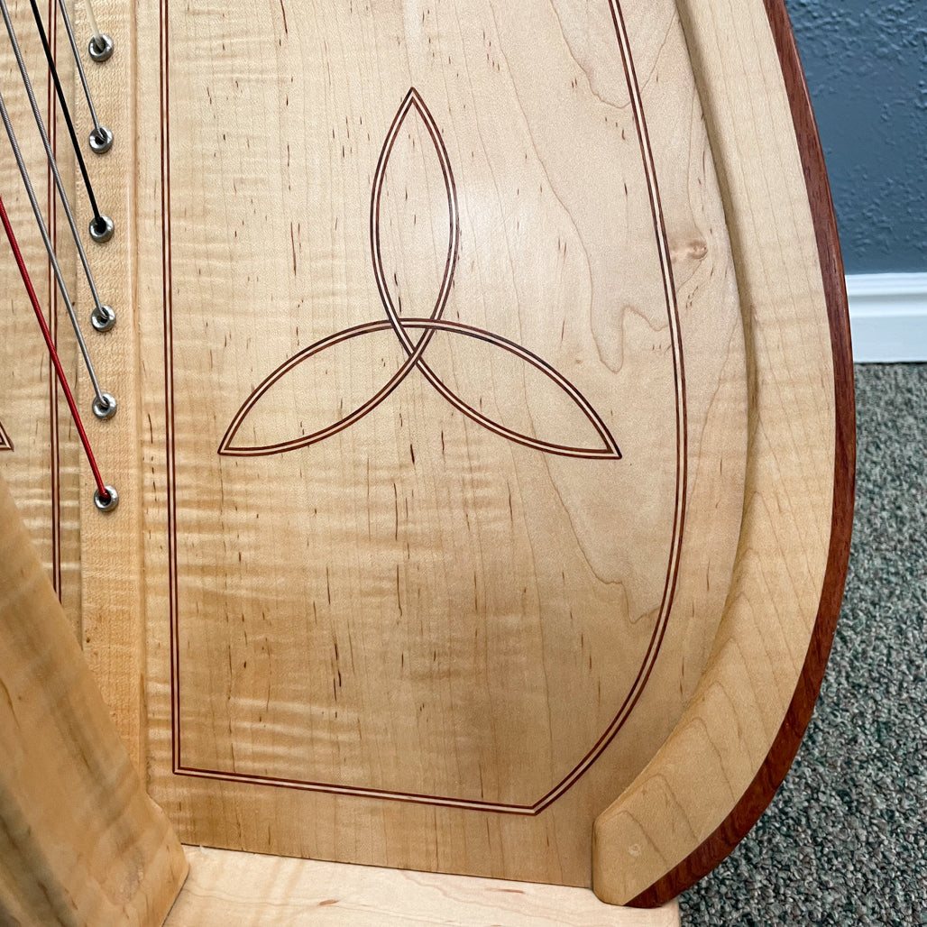 Pratt Chamber Harp, curly maple